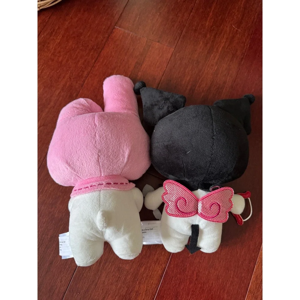 Sanrio My Melody Kuromi Plush Set Strawberry Heart Devil Wings 9-10 Inch Mascot